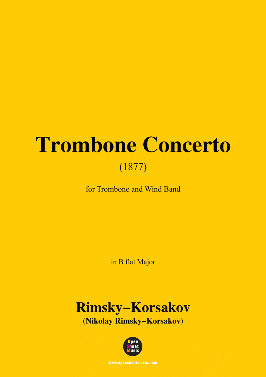 Rimsky-Korsakov-Trombone Concerto(1877),for Trombone and Wind Band Concert Band scores gallery preview page 1