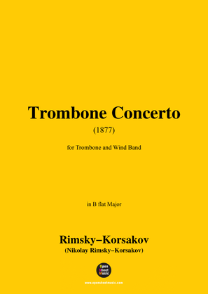 Book cover for Rimsky-Korsakov-Trombone Concerto(1877),for Trombone and Wind Band