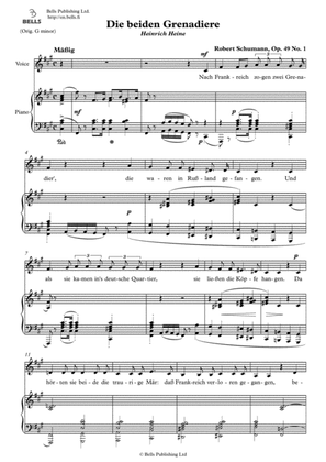Die beiden Grenadiere, Op. 49 No. 1 (F-sharp minor)