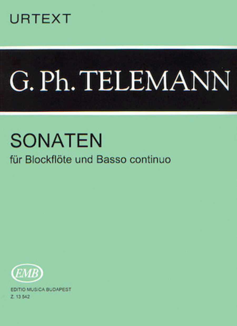 Georg Philipp Telemann: Sonatas for Recorder and Basso Continuo