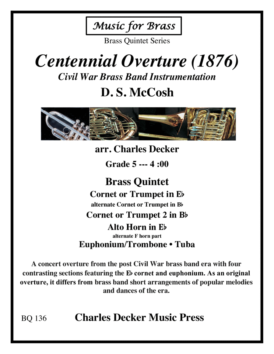 Centennial Overture from 1876 for Brass Quintet image number null