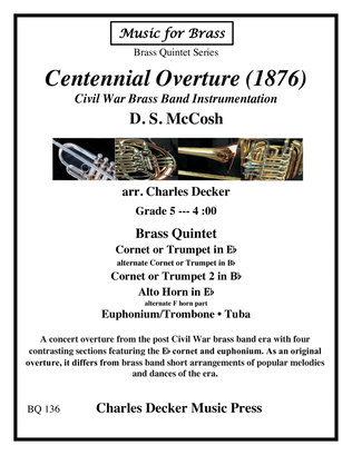 Book cover for Centennial Overture from 1876 for Brass Quintet