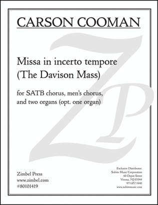 Missa in incerto tempore (The Davison Mass)