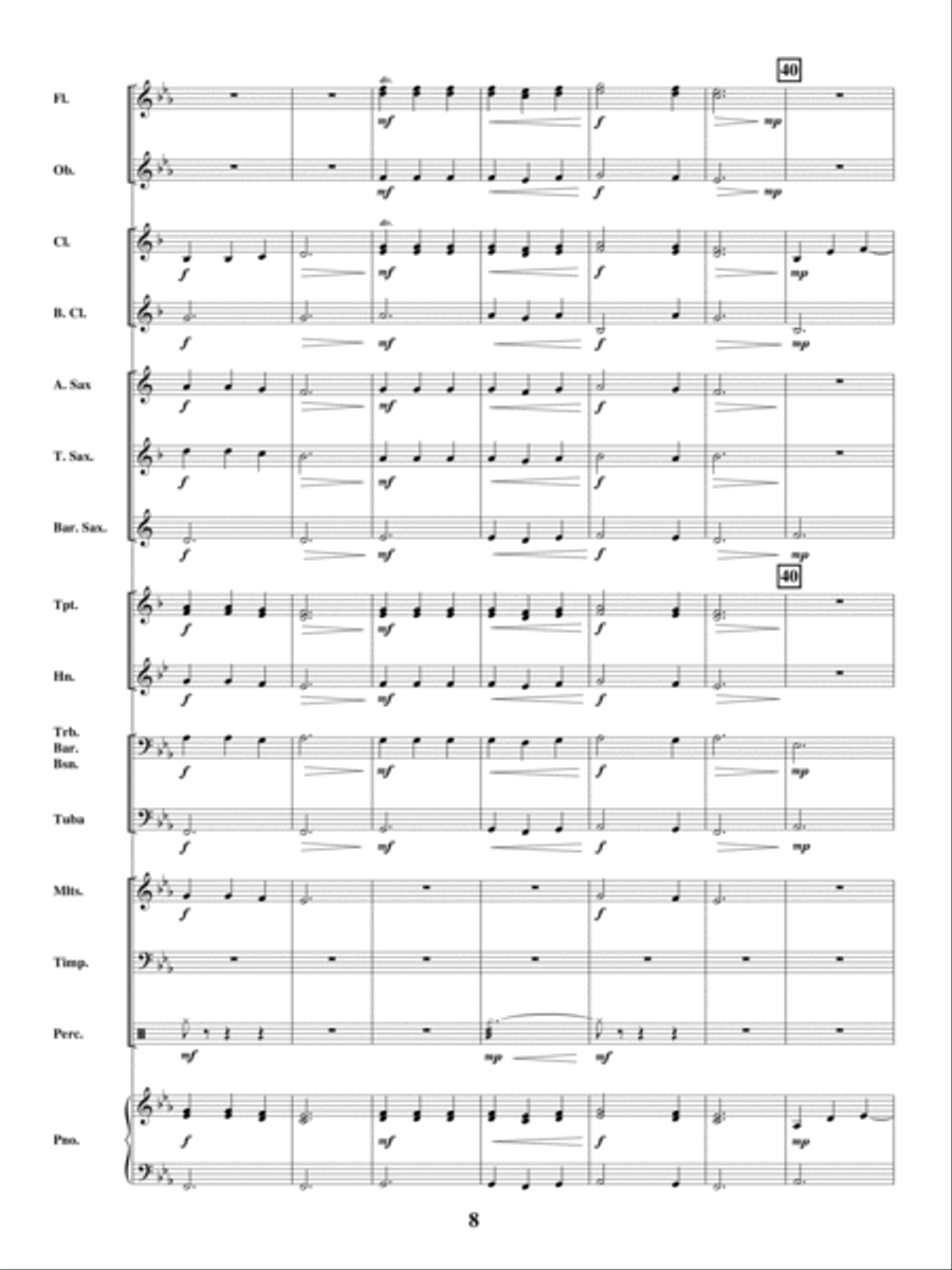 Reflections on the Missouri River Concert Band scores gallery preview page 7