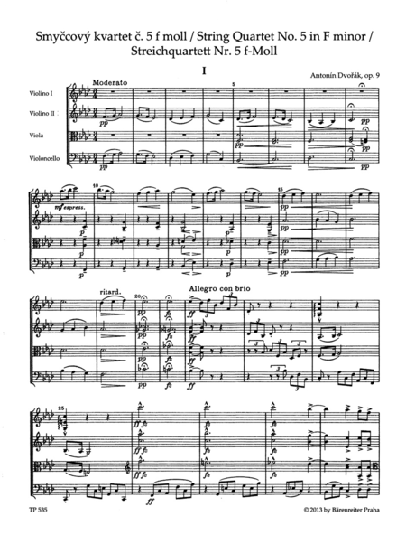 String Quartet Nr. 5 F minor op. 9