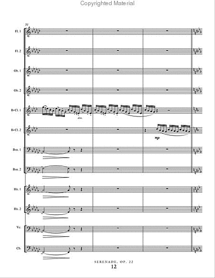 Serenade, Op. 22 Serenade, Op. 22 Concert Band scores gallery preview page 13