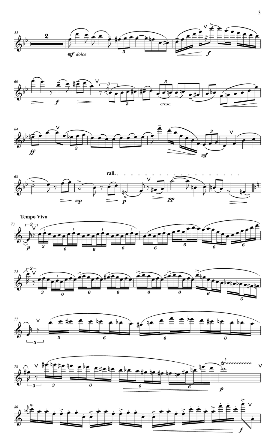 Chaminade, Concertino for Solo Flute Chaminade, Concertino for Solo Flute Chamber Orchestra scores gallery preview page 4