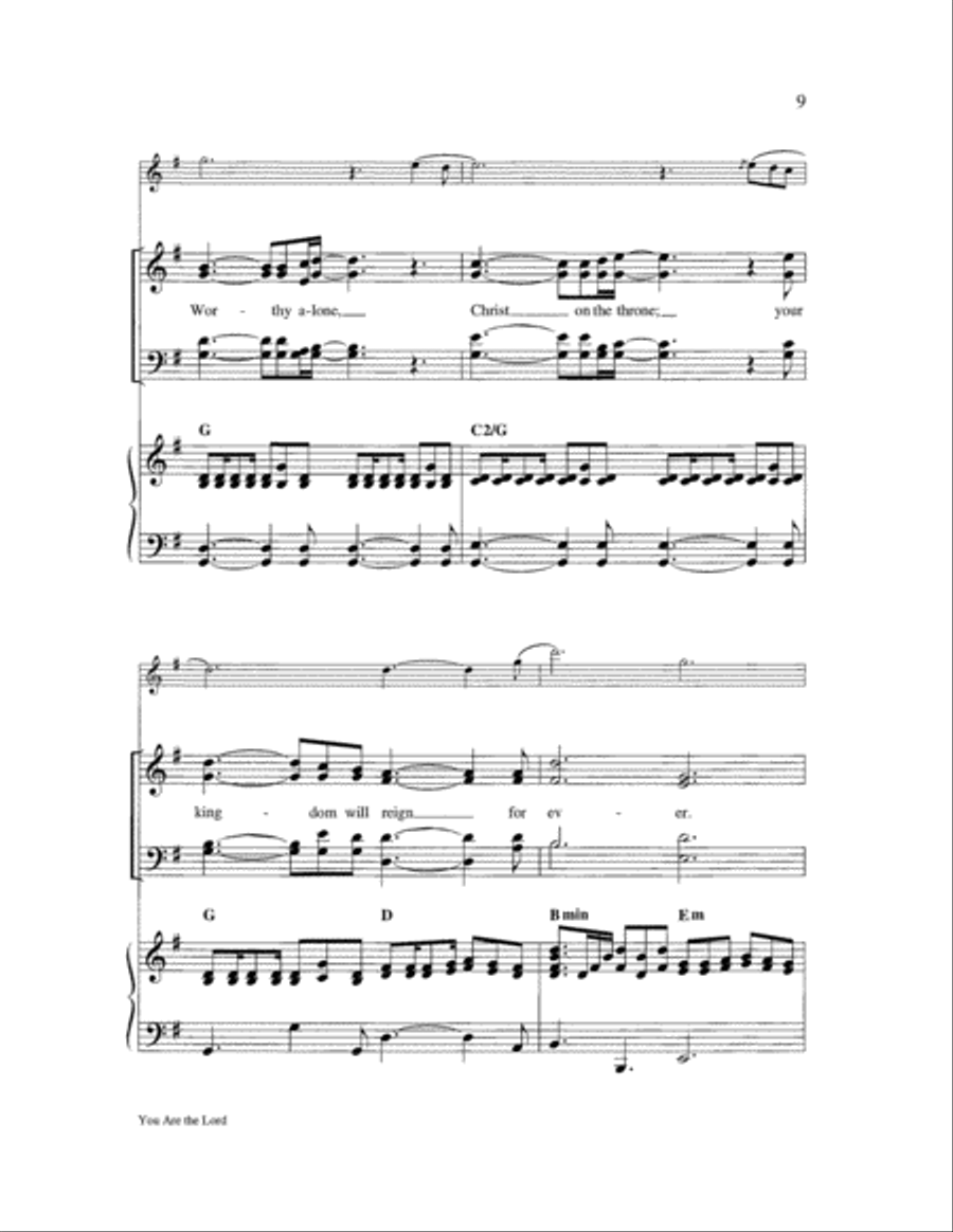 You Are the Lord You Are the Lord Choir scores gallery preview page 9