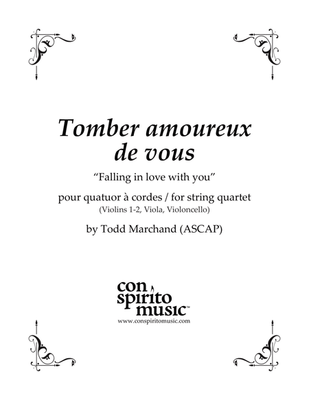 Tomber amoureux de vous ("Falling in love with you") — string quartet image number null