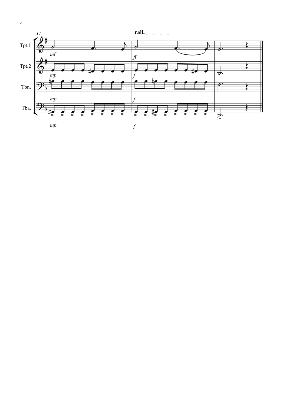 Bach Rocks! for Brass Quartet Bach Rocks! for Brass Quartet Brass Quartet scores gallery preview page 4