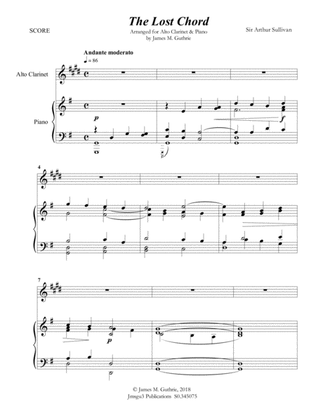 Sullivan: The Lost Chord for Alto Clarinet & Piano