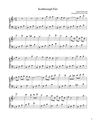 Scarborough Fair (Piano Solo) - Beautiful Easy Arrangement