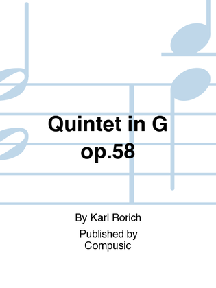 Quintet in G op.58
