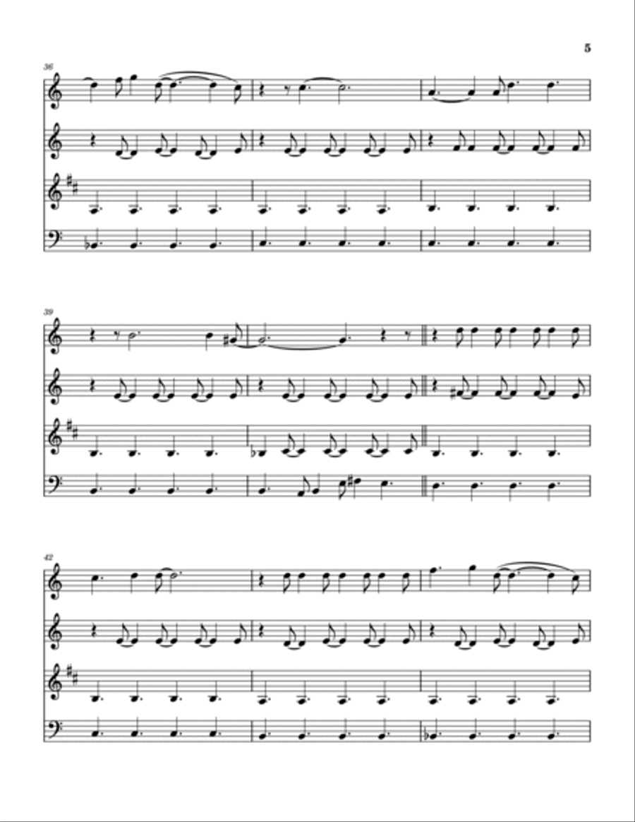 The Needle And The Damage Done Woodwind Quartet scores gallery preview page 6