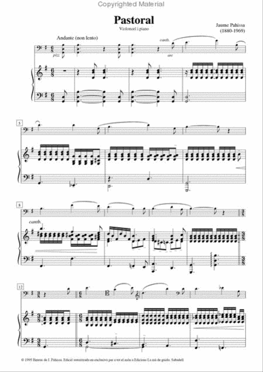 Pastoral Pastoral Piano Accompaniment scores gallery preview page 2