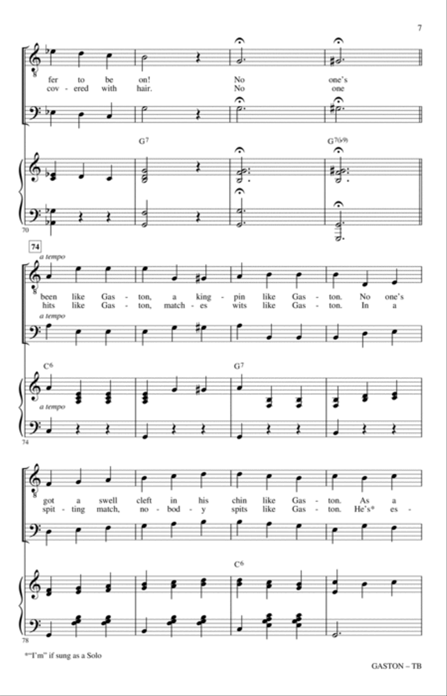 Gaston (from Beauty and The Beast) (arr. Roger Emerson) TB scores gallery preview page 6