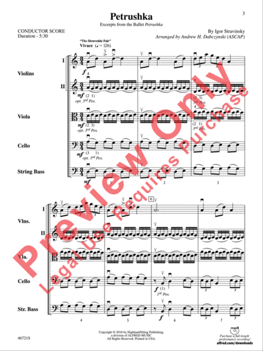 Petrushka String Orchestra scores gallery preview page 4