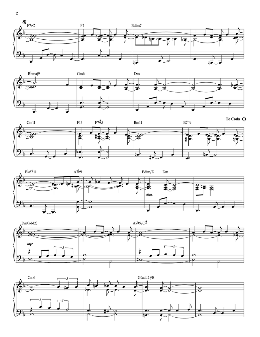 How Insensitive (Insensatez) (arr. Brent Edstrom) Piano Solo scores gallery preview page 2
