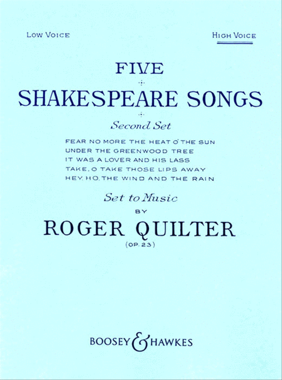 Five Shakespeare Songs, Op. 23 High Voice scores gallery preview page 1