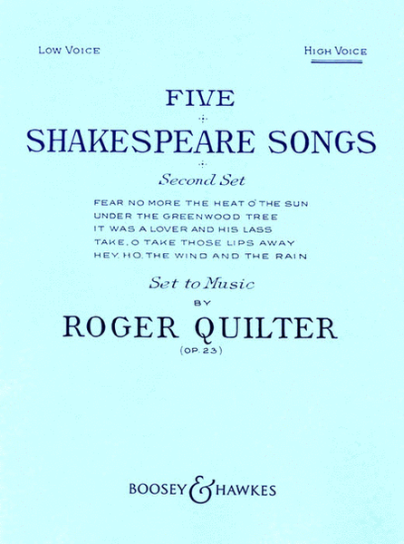 Five Shakespeare Songs, Op. 23