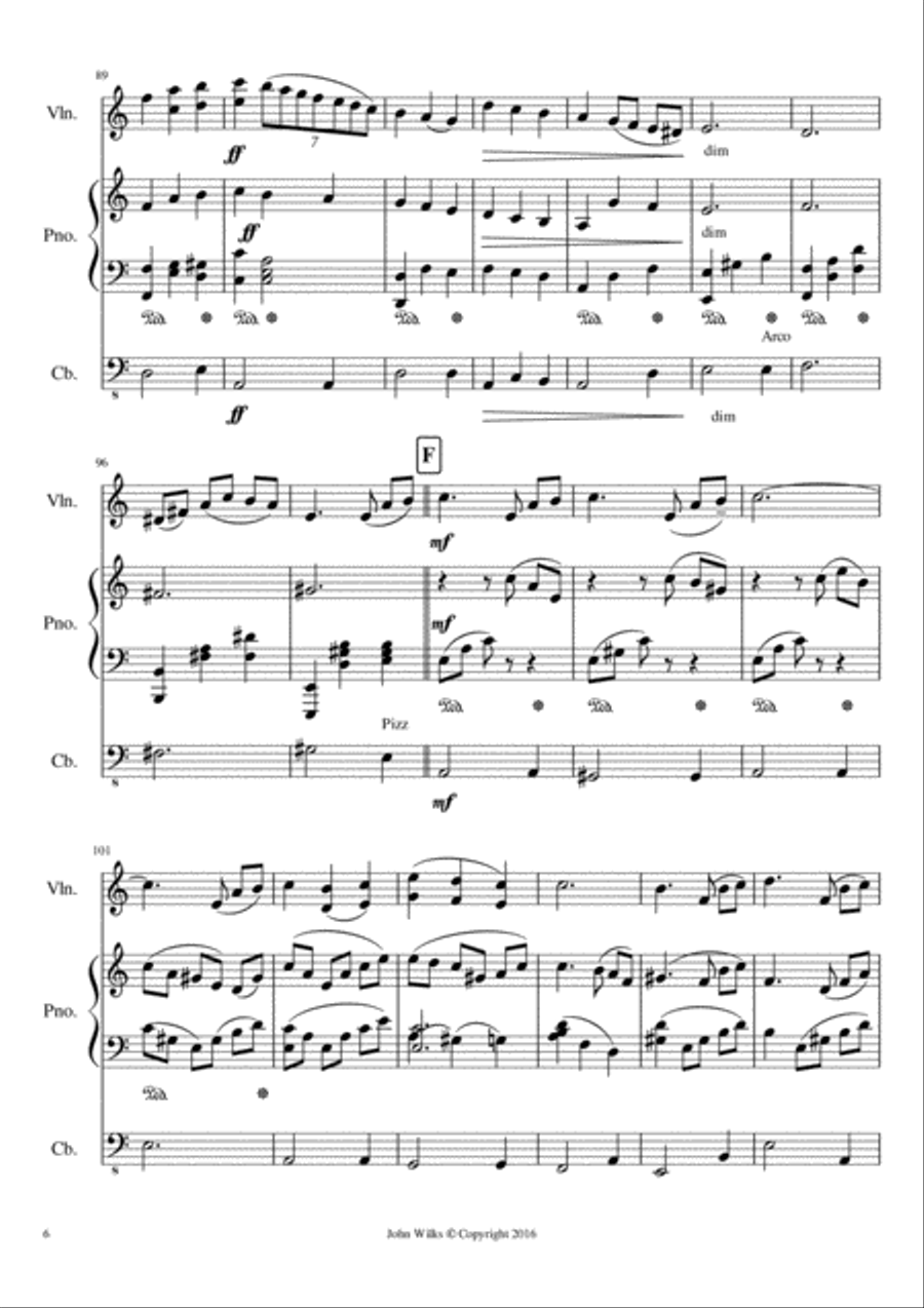 Traditional Waltz arranged arranged for a piano trio Small Ensemble scores gallery preview page 6