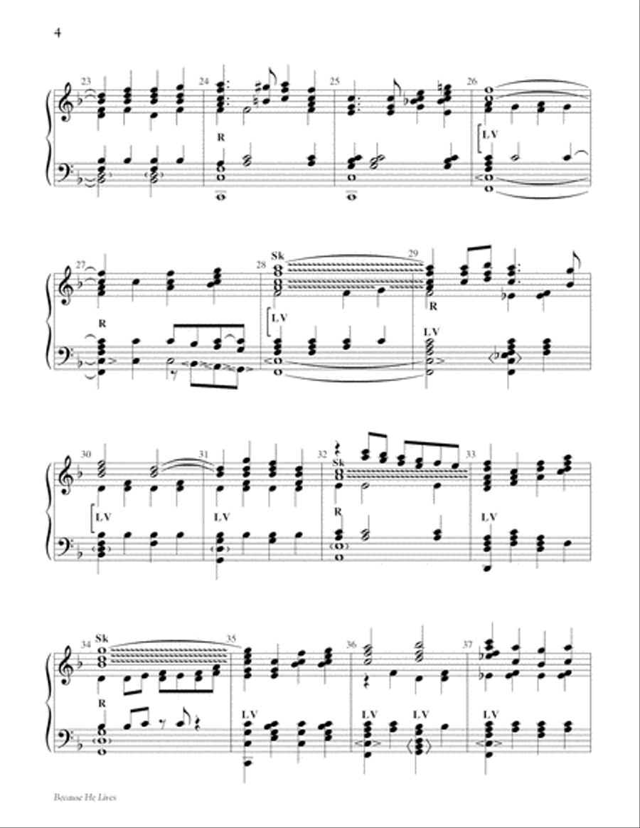 Because He Lives Because He Lives 5-Octaves scores gallery preview page 4