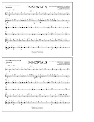 Immortals (from Big Hero 6) (arr. Tom Wallace) - Cymbals