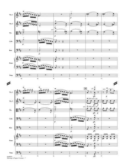 Overture to Marriage of Figaro - Full Score