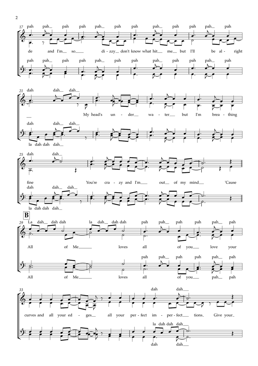 All Of Me SSAA scores gallery preview page 2