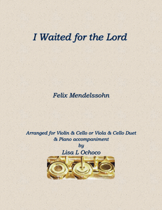 Book cover for I Waited for the Lord for Vln & Cello or Vla & Cello and Piano