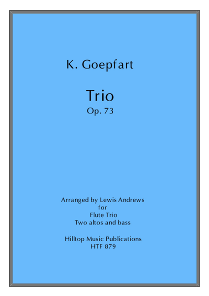 Goepfart Trio OP. 73 arr. for two alto flutes and bass flute image number null