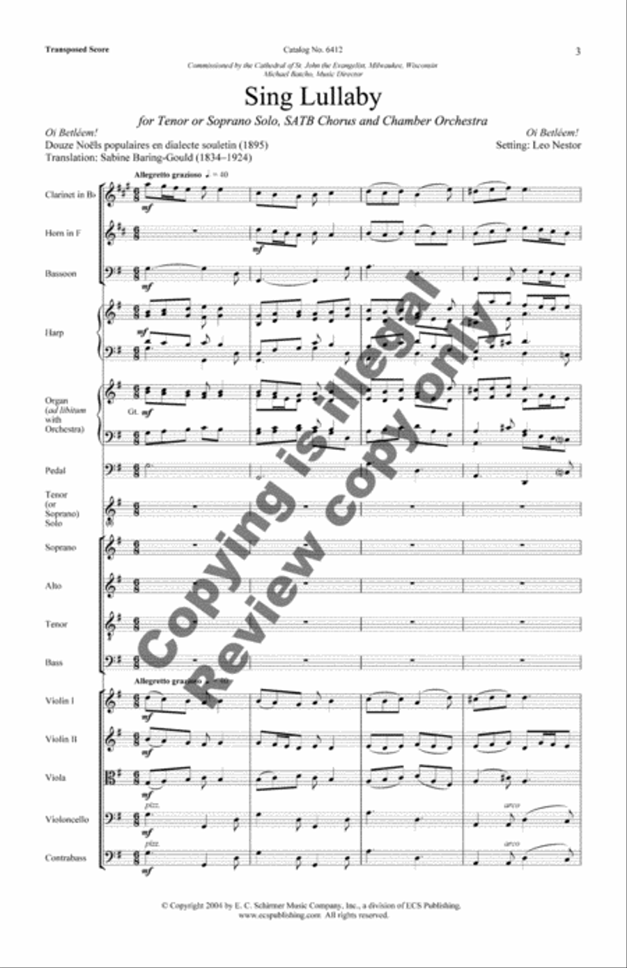 Sing Lullaby (Orchestral Version Score) Choir scores gallery preview page 8