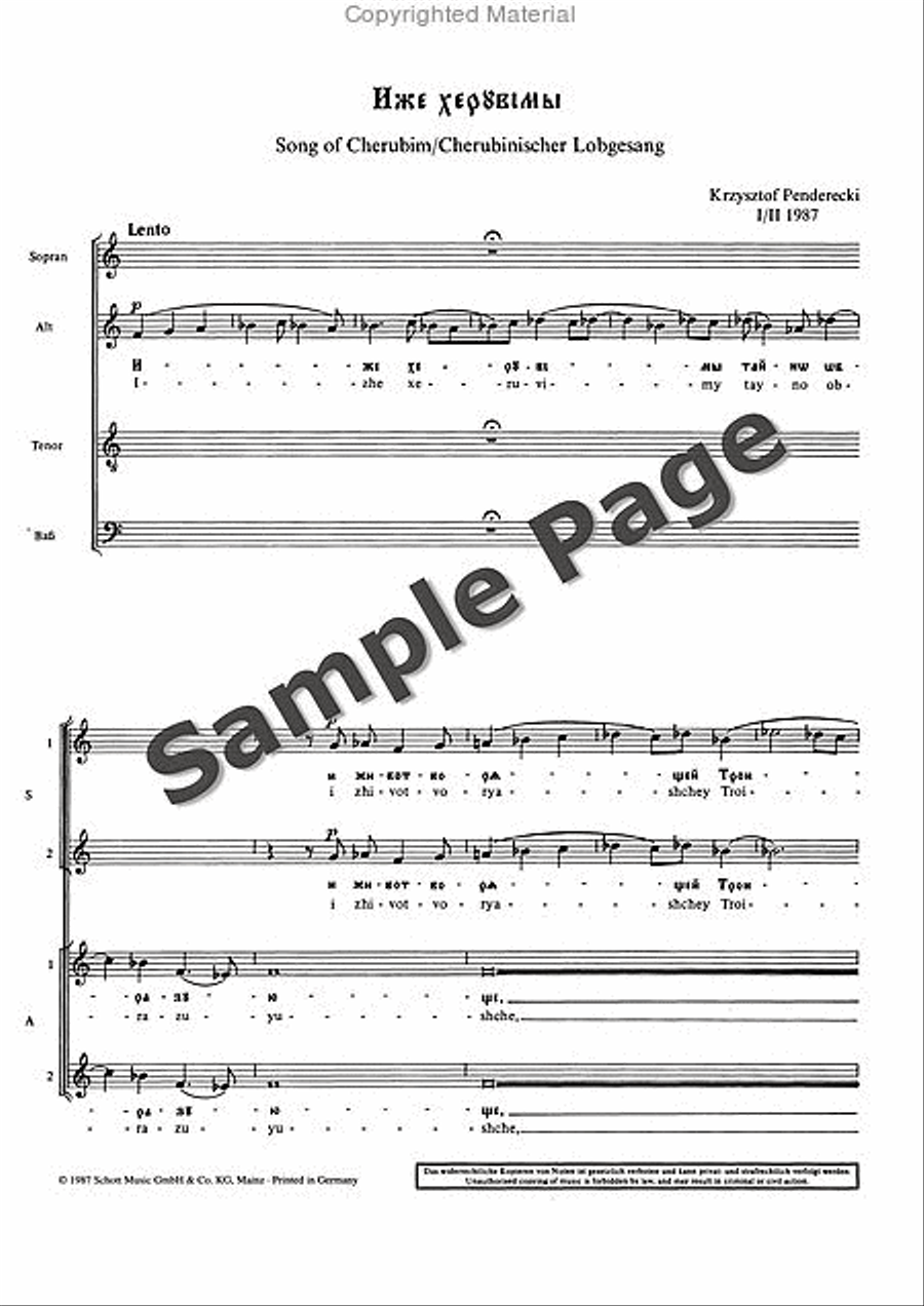 Song of Cherubim (1987) Song of Cherubim (1987) Divisi scores gallery preview page 4