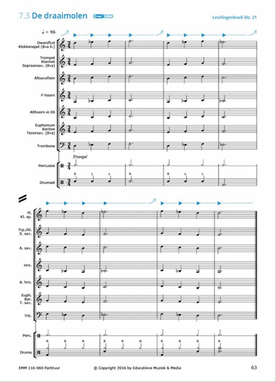 Samen Leren Samenspelen Partituur Concert Band scores gallery preview page 8