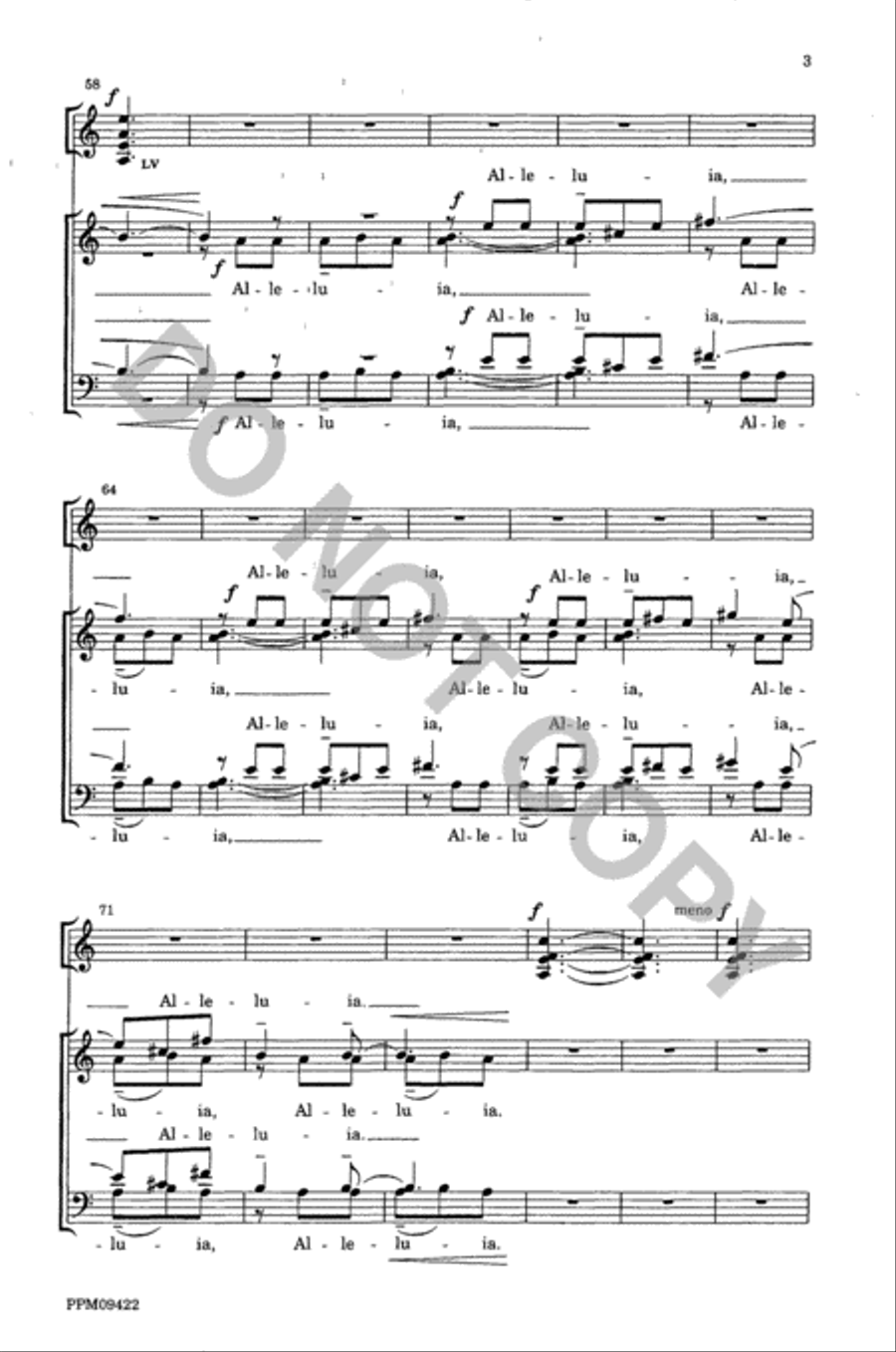 Alleluia: A New Work Is Come On Hand 4-Part scores gallery preview page 4