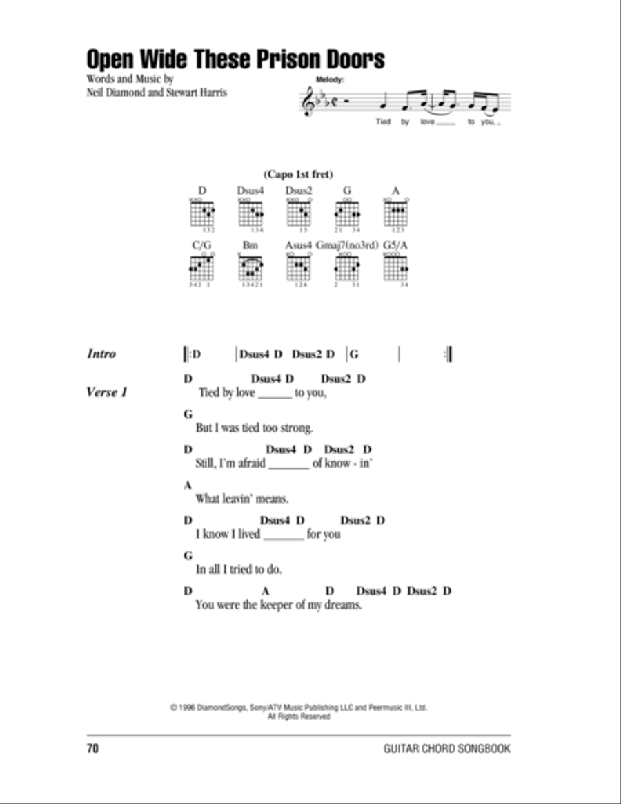 Open Wide These Prison Doors Acoustic Guitar scores gallery preview page 1