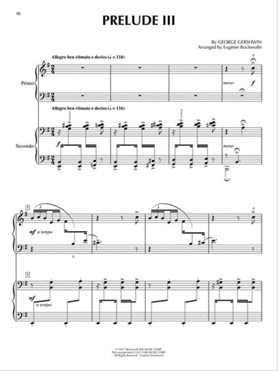 George Gershwin – Three Preludes Piano Solo scores gallery preview page 4