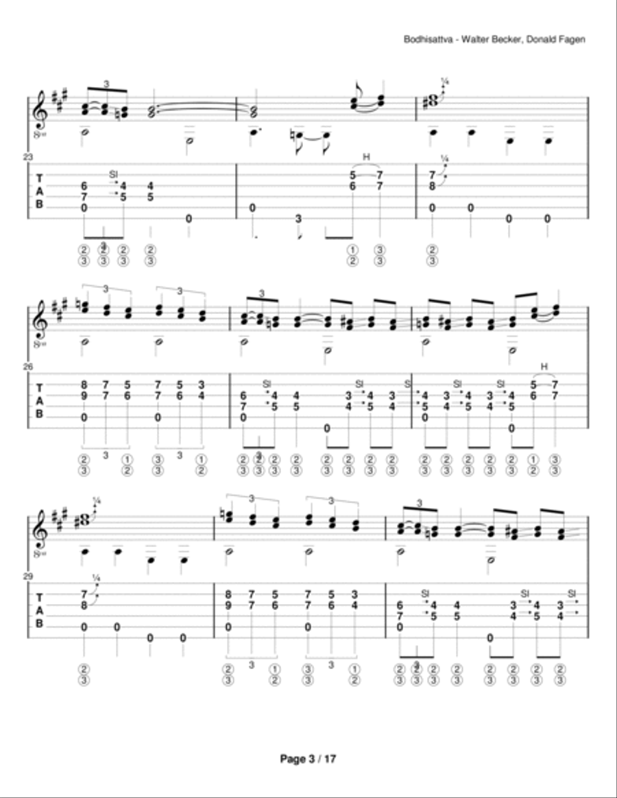 Bodhisattva Bodhisattva Electric Guitar scores gallery preview page 3