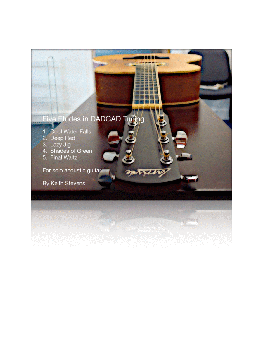 Five Etudes in DADGAD Tuning Classical Guitar scores gallery preview page 1