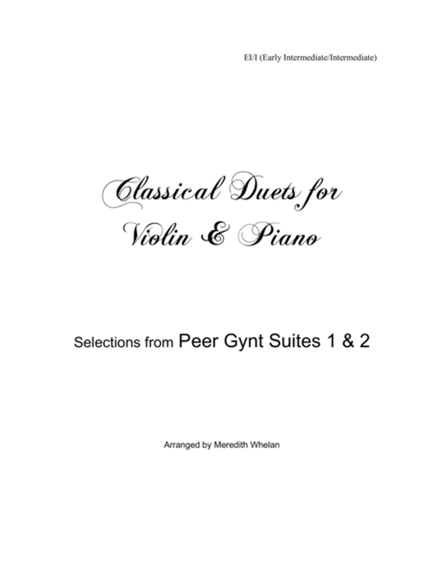 Classical Duets for Violin & Piano: 6 Selections from Peer Gynt image number null