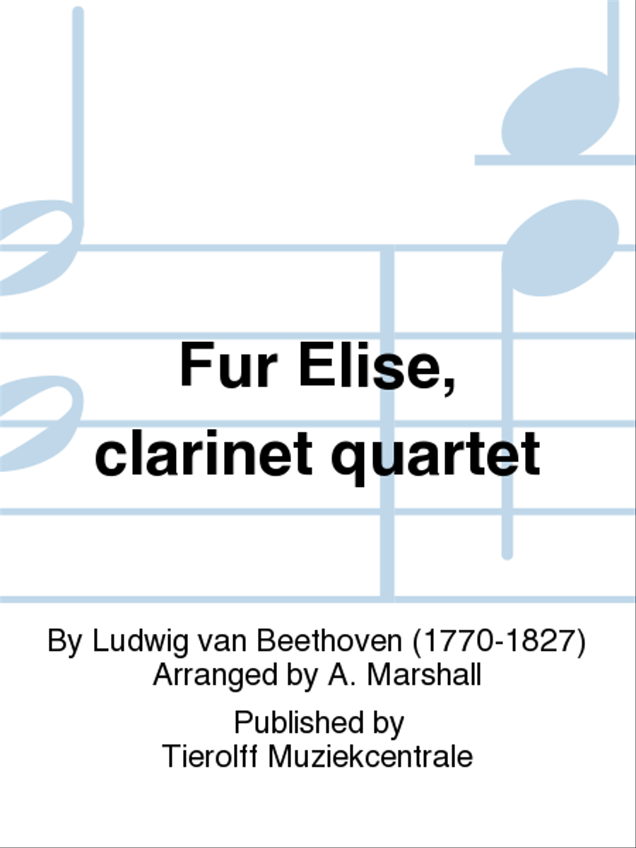 Für Elise, Clarinet Quartet Clarinet Quartet scores gallery preview page 1