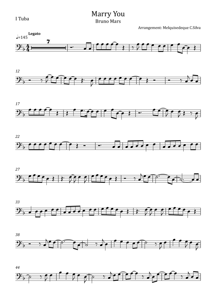 Marry You Marry You Tuba scores gallery preview page 1