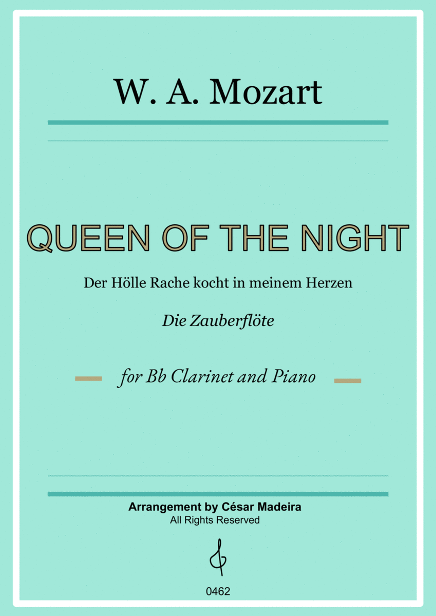 Queen of the Night Aria - Bb Clarinet and Piano (Full Score) image number null