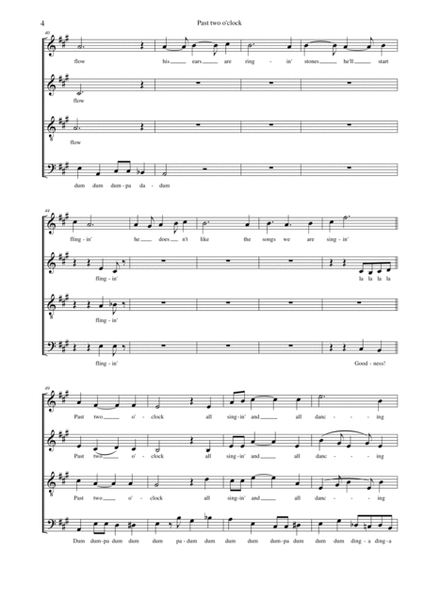 Past two o'clock for mixed voice choir (SATB) image number null