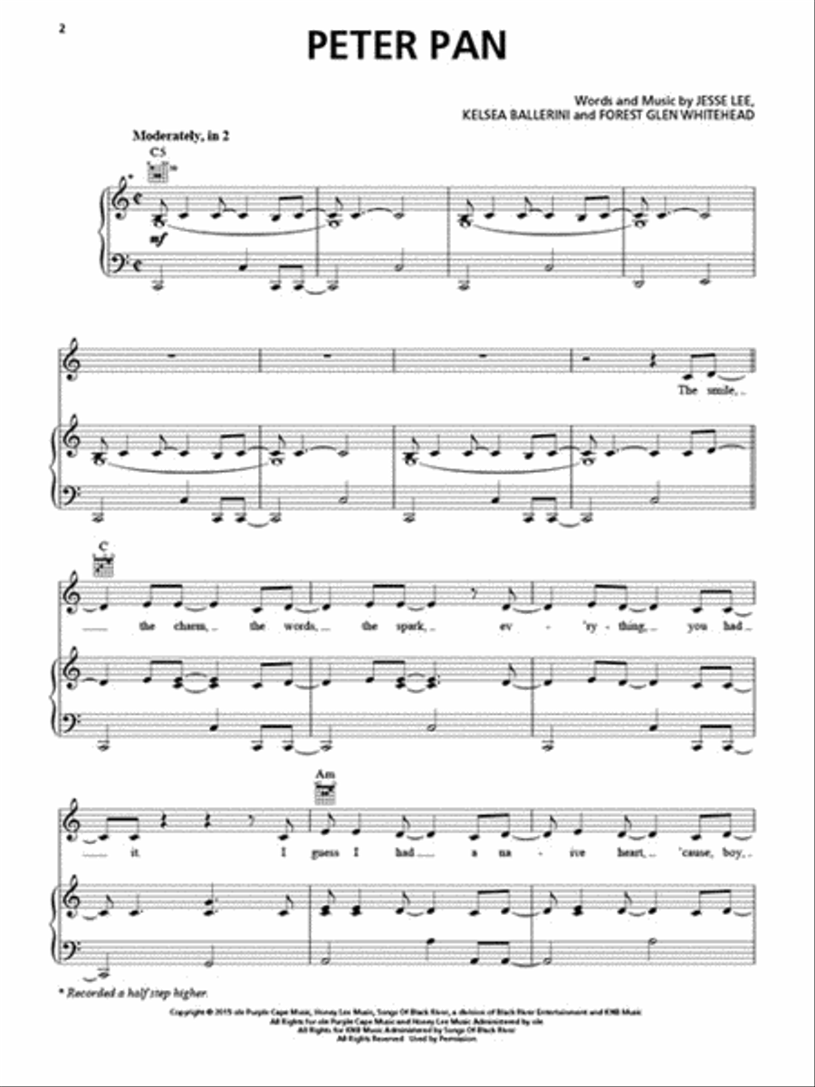 Peter Pan Peter Pan Piano, Vocal, Guitar scores gallery preview page 2