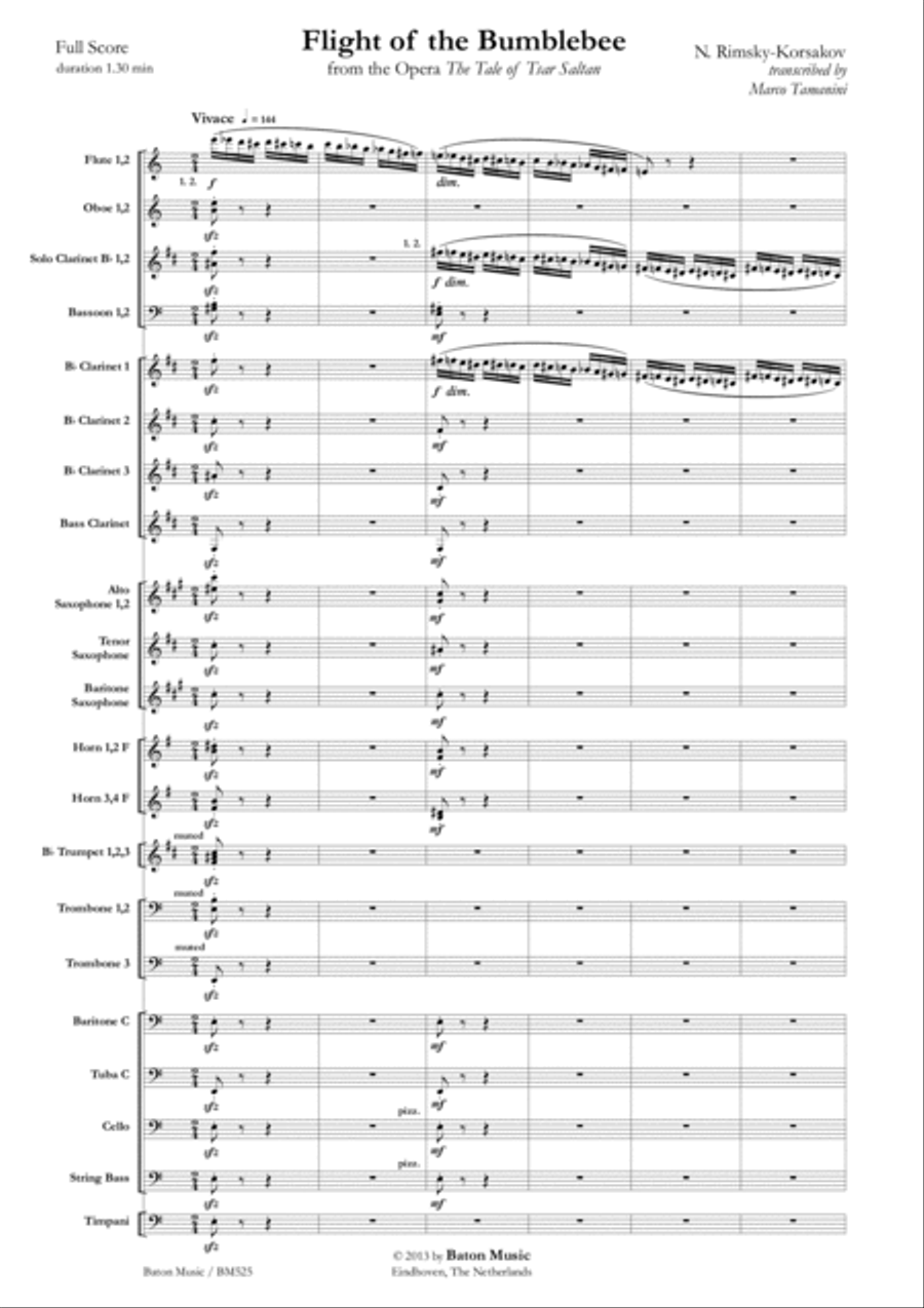 Flight of the Bumblebee Flight of the Bumblebee Concert Band scores gallery preview page 2