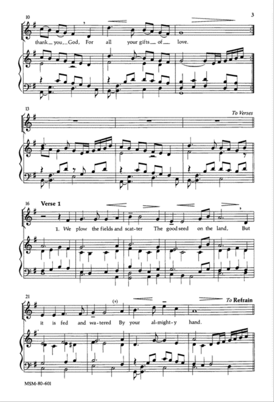 All Good Gifts Unison Choir scores gallery preview page 3