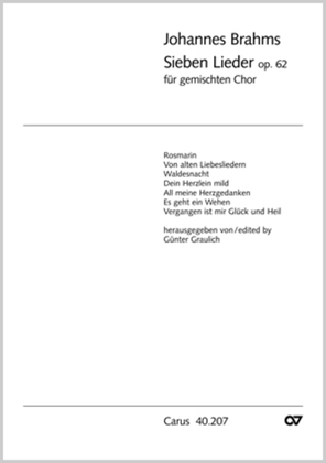 Book cover for Sieben Lieder op. 62