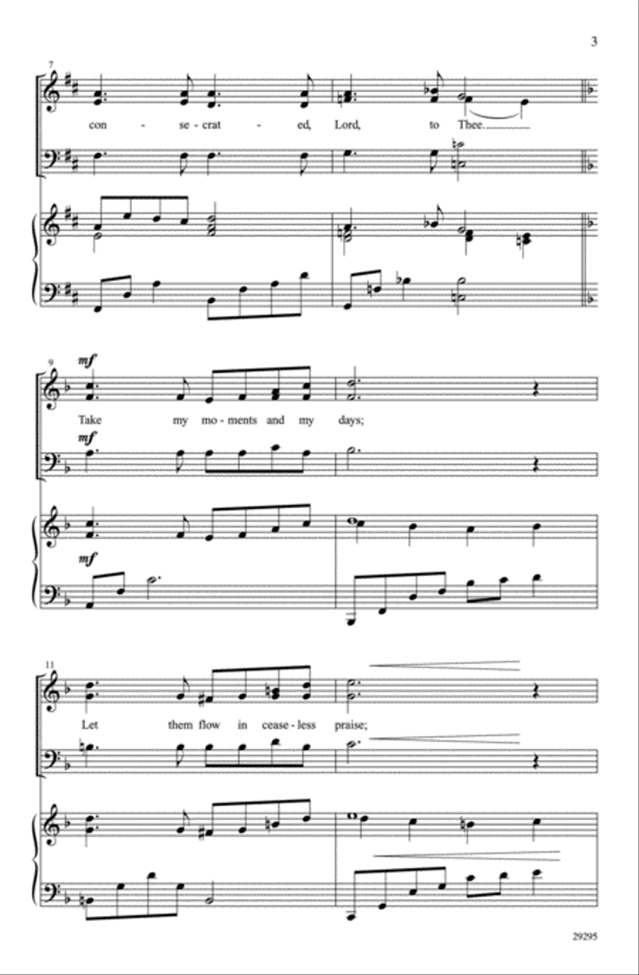 Take My Life, and Let It Be Consecrated 3-Part scores gallery preview page 3