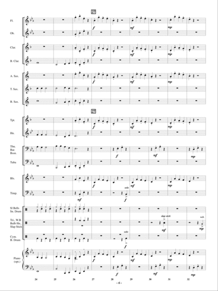 Jingle Bones Concert Band scores gallery preview page 5